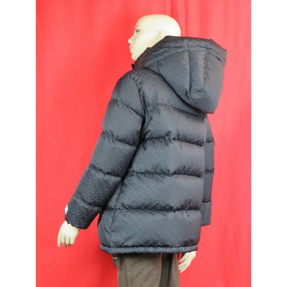NWT BURBERRY SELLINDGE BLACK TB MONOGRAM LOGO HOODED DOWN PUFFER JACKET XL - Picture 4 of 13